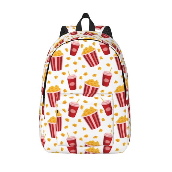 KLL Popcorn Print Travel Laptop Backpack - College Backpack Business Work Bag Nurse Bag Casual Daypack for Weekender Business Hiking -Medium