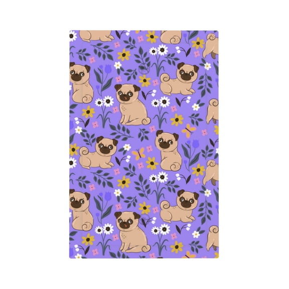 KLL Pugs and Flowers Pattern Electrical Outlet Covers, 3" x 5" 1 Pack Electric Receptacle Plug Covers for Decorator Receptacle Outlet & Switch-Style V