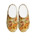 thumbnail image 1 of KLL Pumpkin And Sunflower Pattern Adult Unisex Cozy Slippers,Fuzzy Slip-on Slippers TPR Sole Slippers Comfort Plush Home Footwear for Indoor & Outdoor-11, 1 of 7