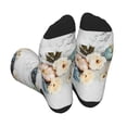 thumbnail image 1 of KLL Pumpkin And White Marble Print Cool Socks Men's Women's Crew Socks Funny Crazy Novelty Stockings, 1 of 7