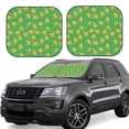 thumbnail image 1 of KLL Pumpkin Leaves Windshield Sun Shade 2-Piece Foldable Car Front Window Sunshade for Most Sedans SUV Truck- Large, 1 of 5