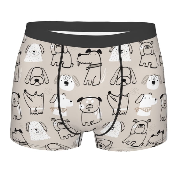 KLL Puppy Men's Cotton Boxer Briefs Underwear-Small