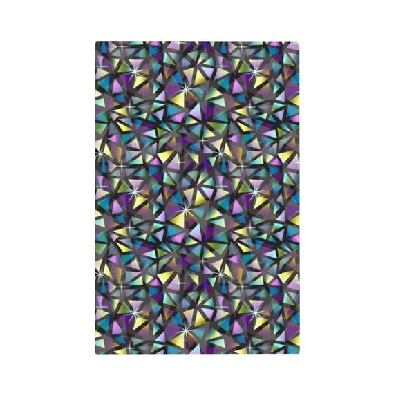 KLL Purple-Gold Triangles Pattern Electrical Outlet Covers, 3" x 5" 1 Pack Electric Receptacle Plug Covers for Decorator Receptacle Outlet & Switch-Style V