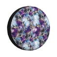 thumbnail image 1 of KLL Purple Marble Texture Pattern 14-17 inch Spare Tire Cover Universal Wheel Protector for Truck SUV Trailer Camping Rv Tire Covers-15 inch, 1 of 6