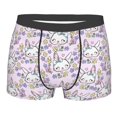 thumbnail image 1 of KLL Purple Rabbit Men's Cotton Boxer Briefs Underwear-Large, 1 of 8