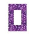 thumbnail image 1 of KLL Purple Snowflakes Pattern Electrical Outlet Covers, 3" x 5" 1 Pack Electric Receptacle Plug Covers for Decorator Receptacle Outlet & Switch-Style U, 1 of 6