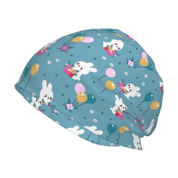 KLL Rabbit And Balloon Winter Fall Beanie Knit Hats for Men & Women - Warm & Soft Stylish Toboggan Caps for Cold Weather