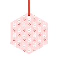 thumbnail image 1 of KLL Rabbit And Cherry Pattern Acrylic Christmas Ornaments,1 PCS Xmas Tree Decor with Ribbon 3" Christmas Décor Christmas Pendant for Hanging on Tree & Party Favors-Hexagon, 1 of 7