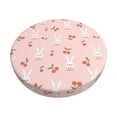 thumbnail image 1 of KLL Rabbit And Cherry Round Bar Chair Cushion Cover 14 inch ,Bar Stool Protector with Elastic, Soft Washable, 1 of 6