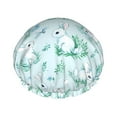 thumbnail image 1 of KLL Rabbit And Dragonfly Pattern Shower Cap & Bath Cap for Women,Reversible Oversized Waterproof Shower Caps for all Hair Lengths,Elastic Reusable Bathing Hair Cap, 1 of 6