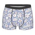 thumbnail image 1 of KLL Rabbit And Floral Men's Cotton Boxer Briefs Underwear-Medium, 1 of 8