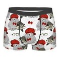 thumbnail image 1 of KLL Rabbit And Hedgehog Men's Cotton Boxer Briefs Underwear-Small, 1 of 8
