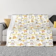 thumbnail image 1 of KLL Rabbit And Milk Tea Print Fleece Throw Blanket, Horizontal Fleece Bedding Cute Soft Blankets Comfy Fleece Flannel Plush Home Decor for Couch & Bed -40"x30", 1 of 9