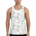 thumbnail image 1 of KLL Rabbit Eating Print Men's Muscle Gym Workout Stringer Tank Tops Bodybuilding Fitness T-Shirts Tank Tops Men-Large, 1 of 7