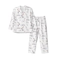 thumbnail image 1 of KLL Rabbit Eating Sleepwear Mens Flannel Pajamas,Long Cotton Pj Set, 1 of 7