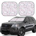 thumbnail image 1 of KLL Rabbit Eating Windshield Sun Shade 2-Piece Foldable Car Front Window Sunshade for Most Sedans SUV Truck- Medium, 1 of 5