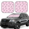thumbnail image 1 of KLL Rabbit Face Windshield Sun Shade 2-Piece Foldable Car Front Window Sunshade for Most Sedans SUV Truck- Large, 1 of 5