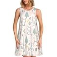 thumbnail image 1 of KLL Rabbit Forest Pattern Womens Summer Dresses 2025,Loose Round Neck Sleeveless Sundresses Tank Dresses with Pockets, 1 of 7