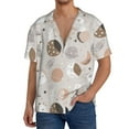 thumbnail image 1 of KLL Rabbit In Space Print Men's Shirt Short Sleeve Button Down Summer Cuba Beach Shirts- 3X-Large, 1 of 5