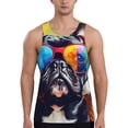 thumbnail image 1 of KLL Rainbow Bulldog Sunglasses Print Men's Muscle Gym Workout Stringer Tank Tops Bodybuilding Fitness T-Shirts Tank Tops Men-XX-Large, 1 of 7
