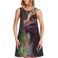 thumbnail image 1 of KLL Rainbow Scales Fantasy Dragon Pattern Womens Summer Dresses 2025,Loose Round Neck Sleeveless Sundresses Tank Dresses with Pockets, 1 of 7