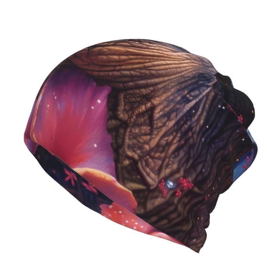 KLL Realistic Flower Turtle Pirnt Wicking Running Beanie Head Wrap Cycling Bandana for Men Women