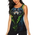 thumbnail image 1 of KLL Realistic Style Wolf Warrior Print Womens Tank Top Sleeveless Workout Tops Athletic Running Shirts Yoga Gym Clothes-Large, 1 of 7