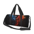 thumbnail image 1 of KLL Red And Blue Fire Bird Duffle Bag For Men Women Sport Gym Fitness Tote Travel Training Workout Basketball Football Weekender, 1 of 6