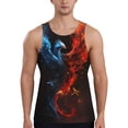 thumbnail image 1 of KLL Red And Blue Fire Bird Print Men's Muscle Gym Workout Stringer Tank Tops Bodybuilding Fitness T-Shirts Tank Tops Men-X-Large, 1 of 7