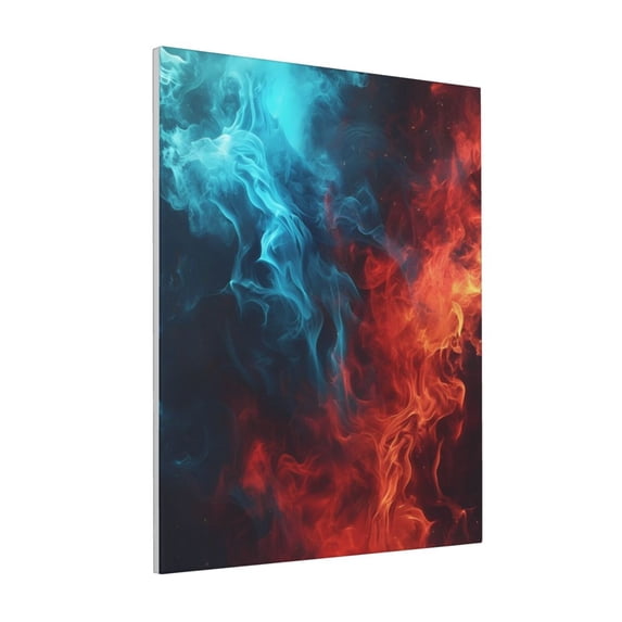 KLL Red And Blue Fire Print Canvas Wall Art, Canvas Painting Prints Canvas Art Wall Decor Home Decoration for Living Room Bedroom Office