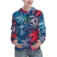 thumbnail image 1 of KLL Red And Blue Leaves for Womens Pullover Hoodie with Pocket Hooded Long Sleeve Shirts Sweatshirt for Women-Large, 1 of 7