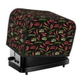 thumbnail image 1 of KLL Red Chili Print 2 Slice Toaster Dust Covers Kitchen Small Appliance Cover with 2 Pockets,Can hold Jam Spreader Knife & Toaster Tongs (11.4 x 7.9 x 7.5), 1 of 6