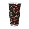 thumbnail image 1 of KLL Red Chili Print 40oz Stainless Steel Insulated Car Cup with Spillproof Lid - Keep Your Drink Hot or Cold on the Go-Without Straw, 1 of 8