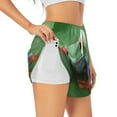 thumbnail image 1 of KLL Red-Eyed Tree Frog-1 Pattern Shorts Women,Athletic Shorts High Waisted Running Shorts Pocket Sporty Short Gym Elastic Workout Shorts-Small, 1 of 7