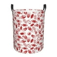 thumbnail image 1 of KLL Red Football Waterproof Foldable Laundry Hamper Bucket with Handles for Storage Bin,Kids Room,Home Organizer (Small ), 1 of 7