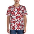 thumbnail image 1 of KLL Red Hawthorn for Men's Baseball Shirts,Short Sleeve Casual Shirts Button Down Shirt for Men Beach Summer Wedding Shirt-3X-Large, 1 of 7