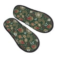 thumbnail image 1 of KLL Red Leaves Slippers for Women Men House Slip on Indoor Outdoor Bedroom Furry Fleece Lined Ladies Comfy Anti-Skid Rubber Hard Sole-Large, 1 of 8