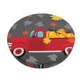 thumbnail image 1 of KLL Red Pickup Truck With Pumpkins Round Bar Chair Cushion Cover 14 inch ,Bar Stool Protector with Elastic, Soft Washable, 1 of 6