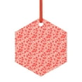thumbnail image 1 of KLL Red Pretty Flowers Pattern Acrylic Christmas Ornaments,1 PCS Xmas Tree Decor with Ribbon 3" Christmas Décor Christmas Pendant for Hanging on Tree & Party Favors-Hexagon, 1 of 7