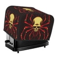 thumbnail image 1 of KLL Red Skull Spider Print 4 Slice Toaster Dust Covers Kitchen Small Appliance Cover with 2 Pockets,Can hold Jam Spreader Knife & Toaster Tongs (12.4 x 10.6 x 8.2), 1 of 6