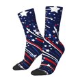 thumbnail image 1 of KLL Red White Blue Fireworks 1 Print Cool Socks Men's Women's Crew Socks Funny Crazy Novelty Stockings, 1 of 6