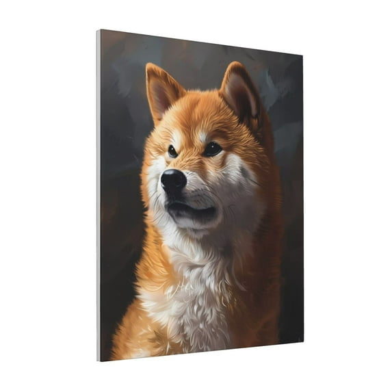 KLL Regal Shiba Inu Print Canvas Wall Art, Canvas Painting Prints Canvas Art Wall Decor Home Decoration for Living Room Bedroom Office