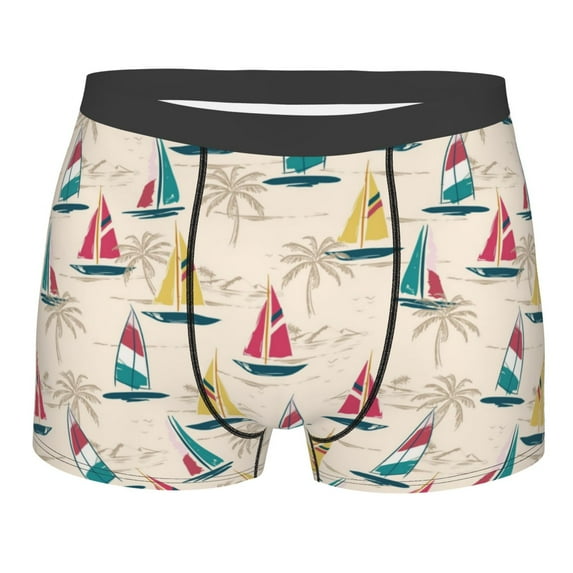 KLL Reto Marine Nautical Men's Cotton Boxer Briefs Underwear-Small