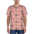 thumbnail image 1 of KLL Retro 70s 60s Hippie Flower for Men's Baseball Shirts,Short Sleeve Casual Shirts Button Down Shirt for Men Beach Summer Wedding Shirt-Medium, 1 of 7