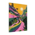 thumbnail image 1 of KLL Retro Futuristic Landscape Print Canvas Wall Art, Canvas Painting Prints Canvas Art Wall Decor Home Decoration for Living Room Bedroom Office, 1 of 6