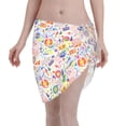 thumbnail image 1 of KLL Retro Musi Disco Print Women's Sarong Coverups Short Bathing Suit Wrap Skirt Beach Wrap Swimsuit Cover Ups, 1 of 6