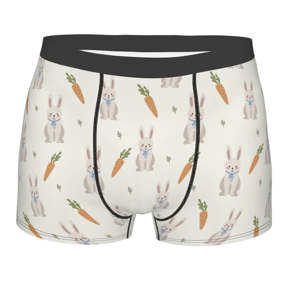 KLL Retro Rabbit Men's Cotton Boxer Briefs Underwear-Small