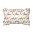 thumbnail image 1 of KLL Retro Rabbit Pattern Silk Pillowcase for Hair and Skin Standard Size 20"X 30" Soft Breathable Pillow Covers for Sleeping, 1 of 6