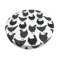 thumbnail image 1 of KLL Retro Rooster Round Bar Chair Cushion Cover 12 inch ,Bar Stool Protector with Elastic, Soft Washable, 1 of 6