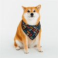 thumbnail image 1 of KLL Retro Tape Dog Bandanas,Triangle Reversible Pet Scarf for Small Medium Large and Extra Large Dogs-Small, 1 of 4